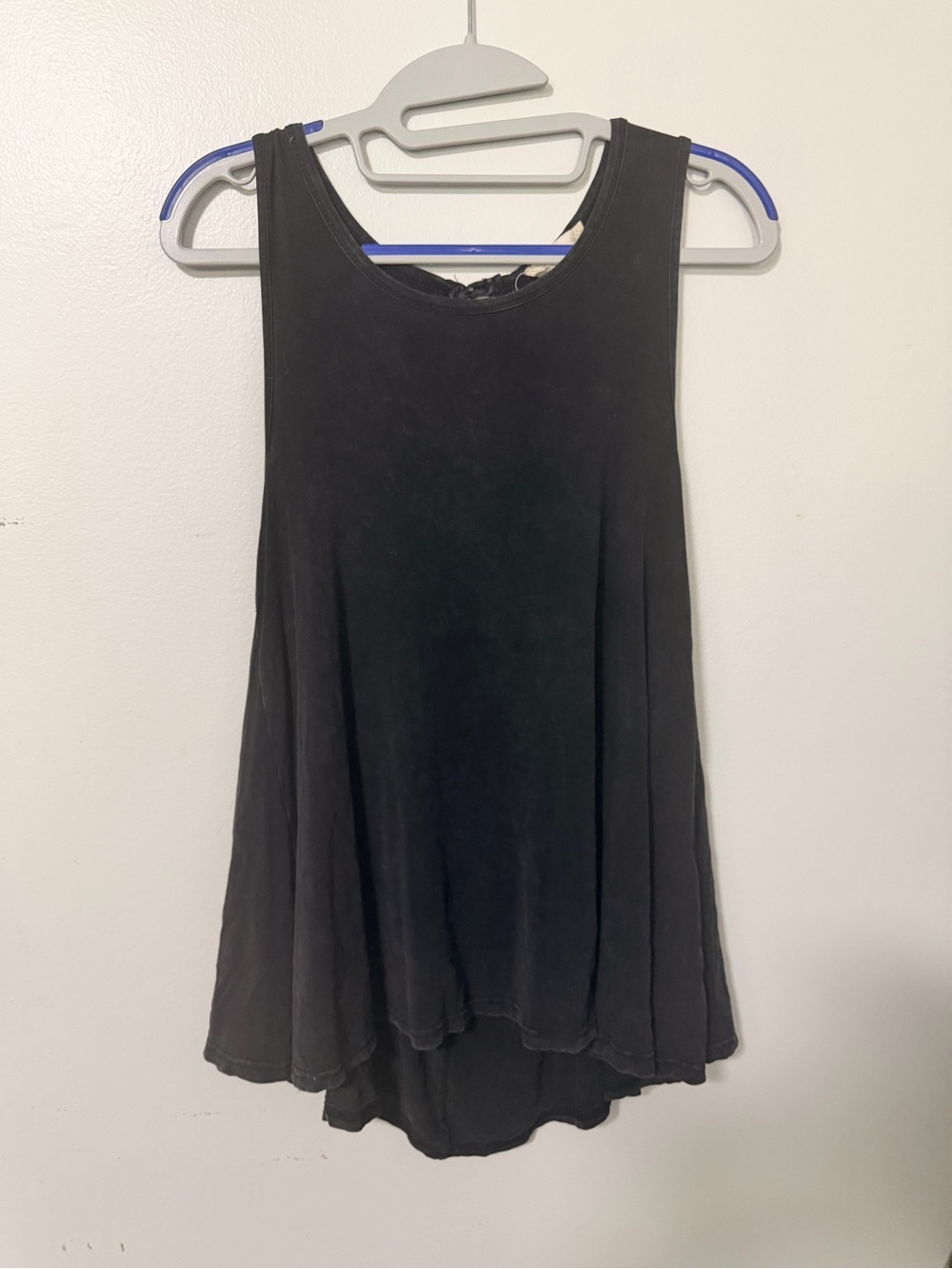 Black Open Back High Low Swing Tank Top Women’s Sleeveless Boho Festival